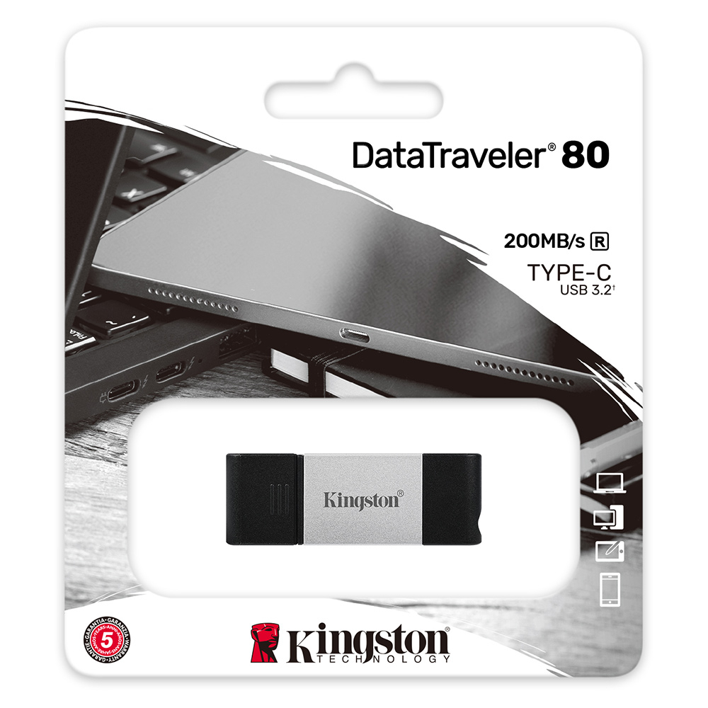 Pen Drive Kingston DataTraveler 80 64GB USB 3.2 Gen 1 Type-C 4